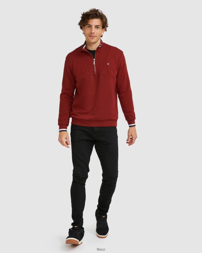 pánský odznak qtr zip fila brick 0668L2642 cihlový FILA