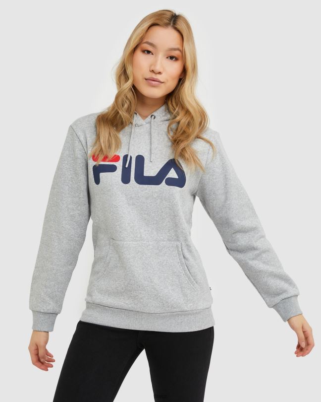 stříbrná marle klasická unisex kapuce fila 0668L2490 stříbrný marle FILA
