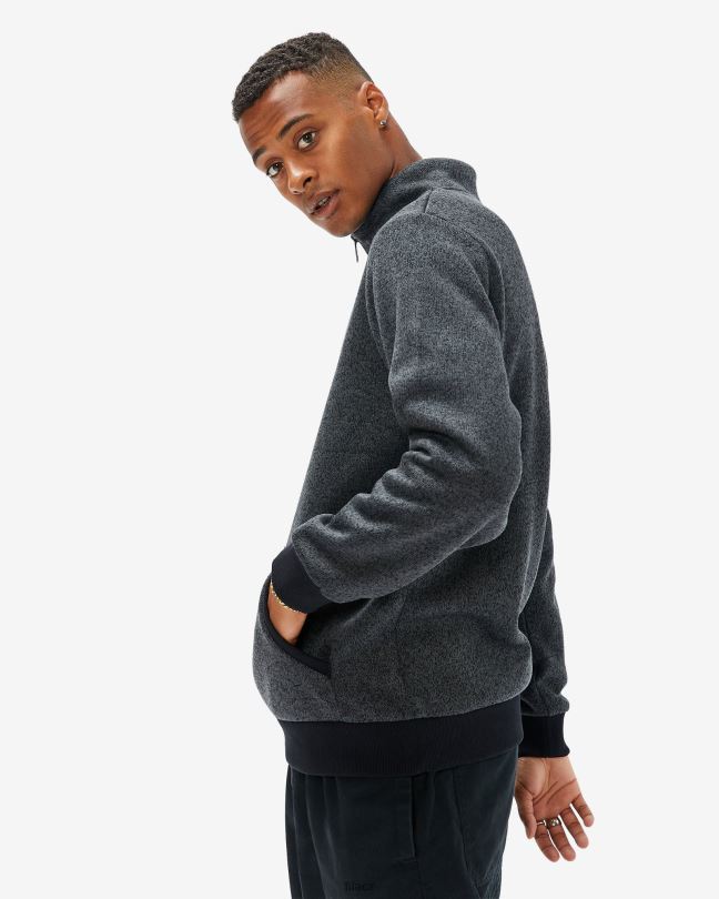 unisex romano qtr zip černá marle fila 0668L2597 černá marle FILA