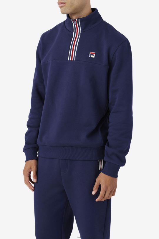 weston půl zip námořní fila 0668L485 námořnictvo FILA