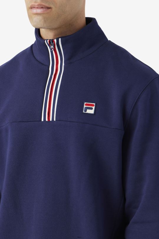 weston půl zip námořní fila 0668L485 námořnictvo FILA