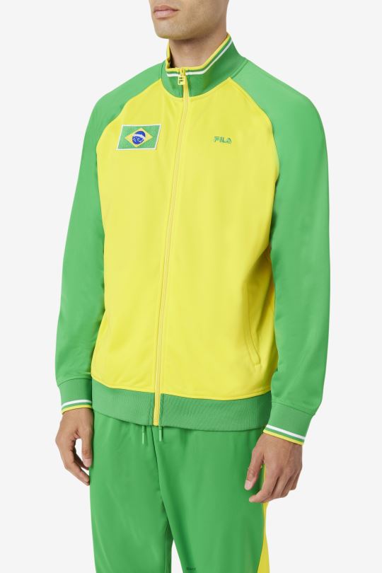 bunda brazilská fila žlutá/fern zelená/bílá 0668L919 žlutá/kapraď zelená/bílá FILA
