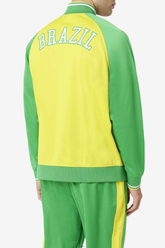 bunda brazilská fila žlutá/fern zelená/bílá 0668L919 žlutá/kapraď zelená/bílá FILA