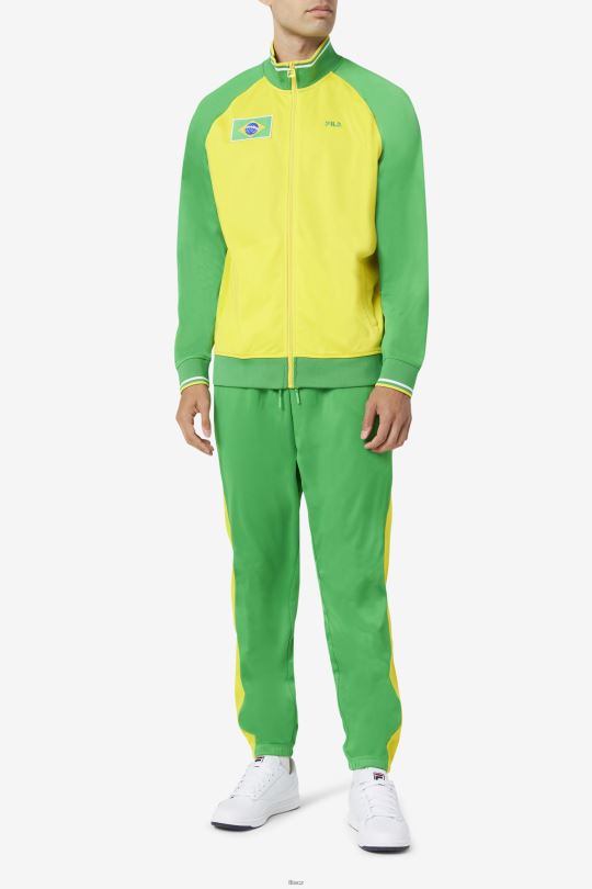 bunda brazilská fila žlutá/fern zelená/bílá 0668L919 žlutá/kapraď zelená/bílá FILA