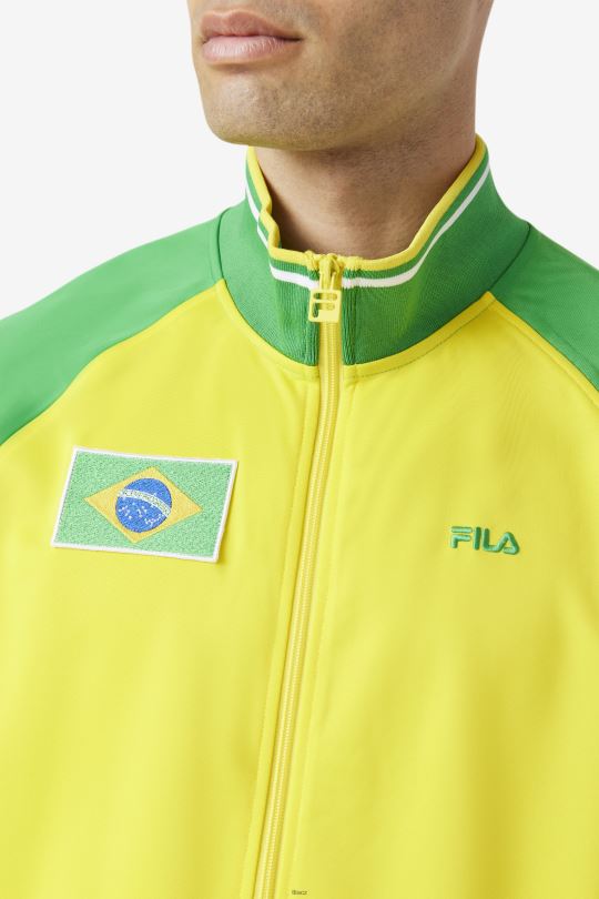 bunda brazilská fila žlutá/fern zelená/bílá 0668L919 žlutá/kapraď zelená/bílá FILA