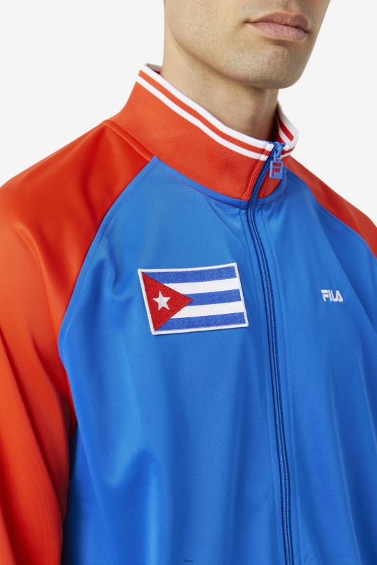 cuba tepláková bunda fila ohnivě červená/bílá/modrá 0668L914 ohnivě červená/bílá/modrá FILA