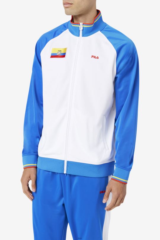 ekvádorská tepláková bunda fila bílá/modrá/ohnivá červená/žlutá 0668L920 bílá/modrá/ohnivá červená/žlutá FILA