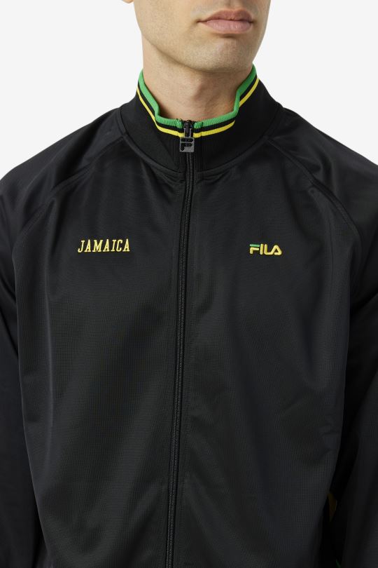 černá/žlutá/kapraďově zelená bunda fila jamaica 0668L915 černá/žlutá/kapraďově zelená FILA