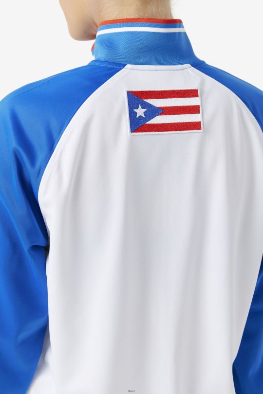 fila bílá/modrá/ohnivá červená bunda porto rico 0668L910 bílá/modrá/ohnivá červená FILA