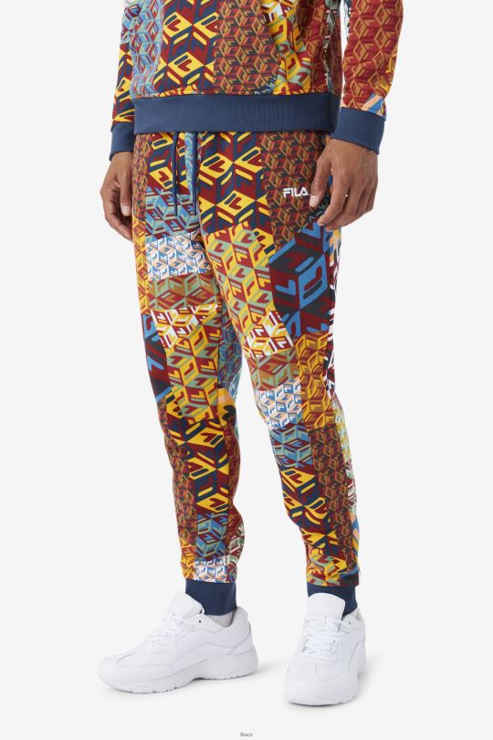 fila žlutý tisk/ocean amay jogger 0668L946 žlutý tisk/oceán FILA