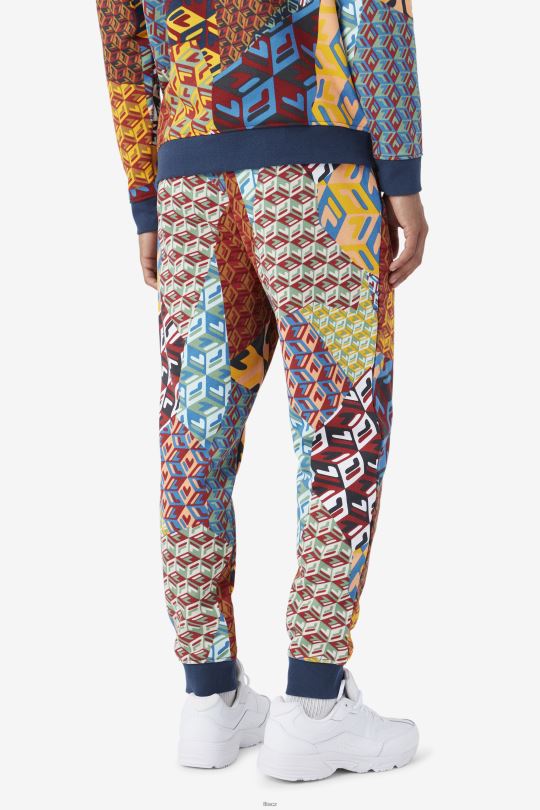 fila žlutý tisk/ocean amay jogger 0668L946 žlutý tisk/oceán FILA