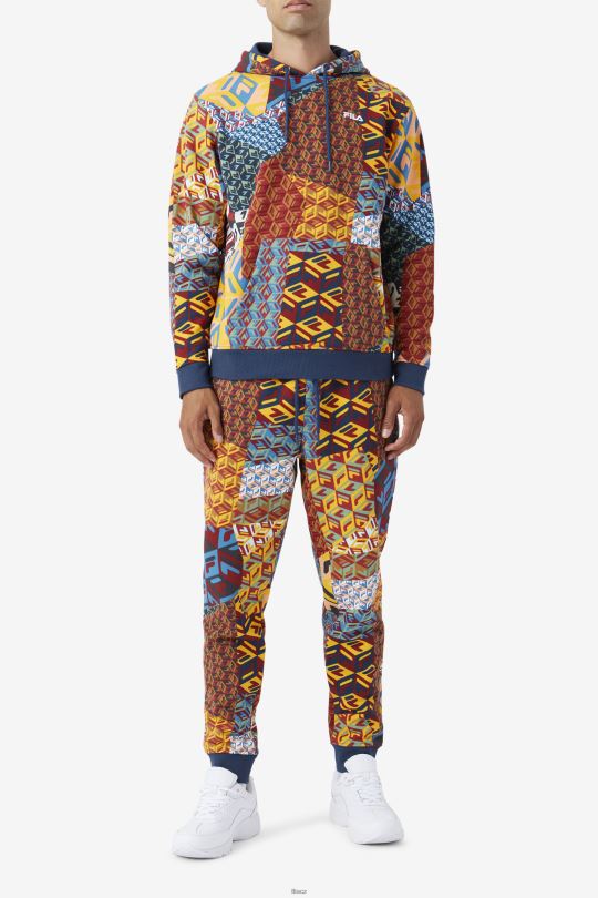 fila žlutý tisk/ocean amay jogger 0668L946 žlutý tisk/oceán FILA