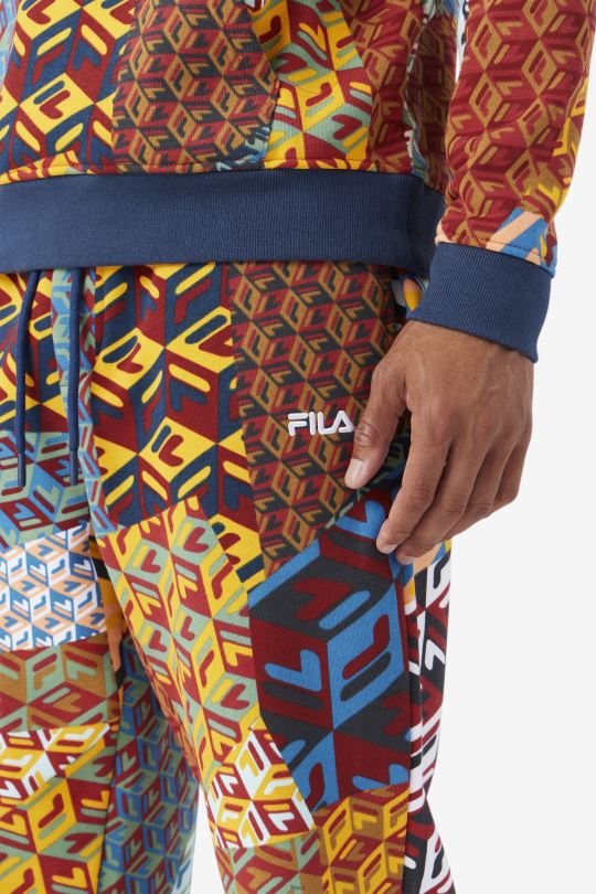 fila žlutý tisk/ocean amay jogger 0668L946 žlutý tisk/oceán FILA