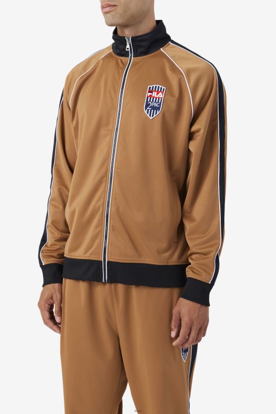 fila tabáková hnědá/černá/bílá 2pac bunda 0668L892 tabákově hnědá/černá/bílá FILA