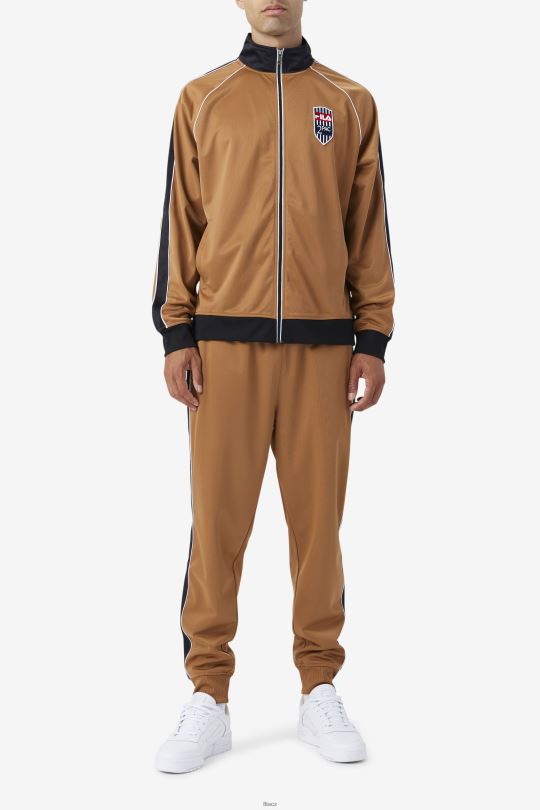 fila tabáková hnědá/černá/bílá 2pac bunda 0668L892 tabákově hnědá/černá/bílá FILA