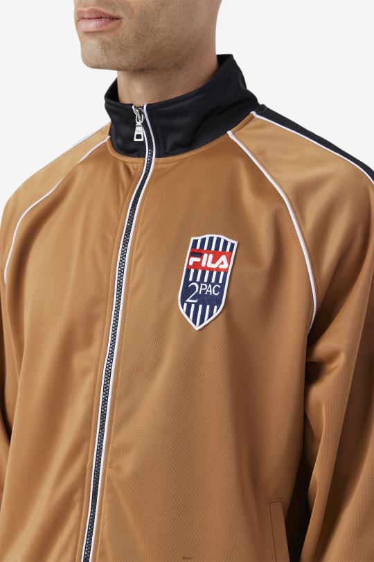 fila tabáková hnědá/černá/bílá 2pac bunda 0668L892 tabákově hnědá/černá/bílá FILA
