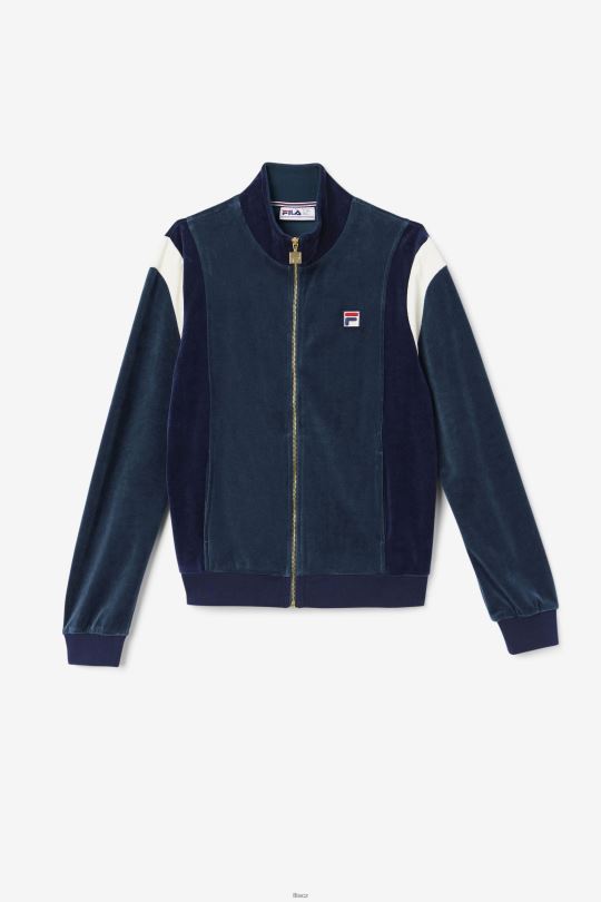 floyd velur bunda fila teal/navy/egret 0668L932 modrozelená/námořnictvo/egret FILA