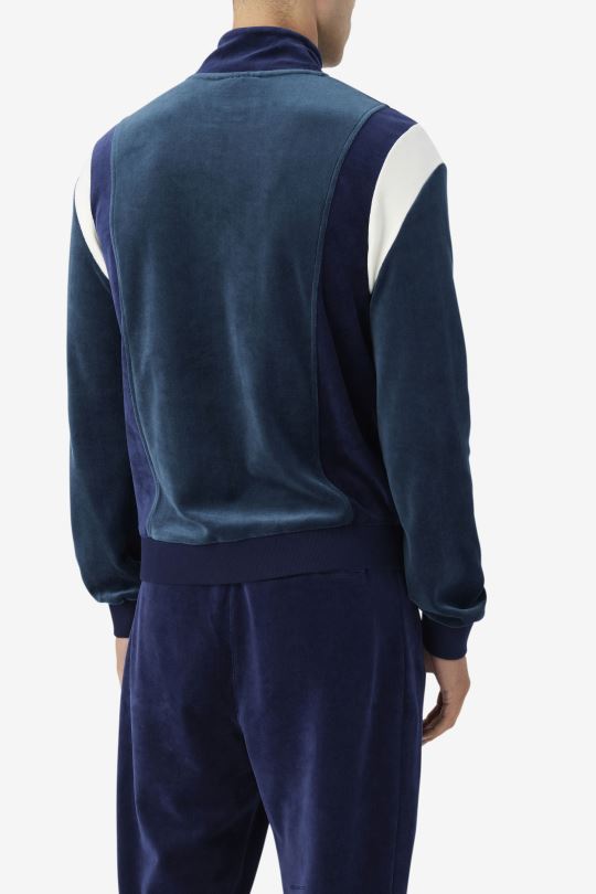 floyd velur bunda fila teal/navy/egret 0668L932 modrozelená/námořnictvo/egret FILA