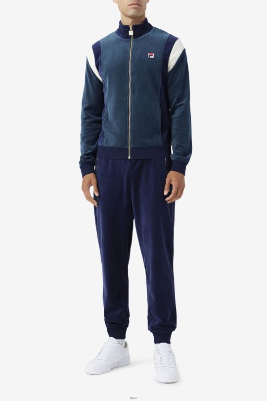 floyd velur bunda fila teal/navy/egret 0668L932 modrozelená/námořnictvo/egret FILA