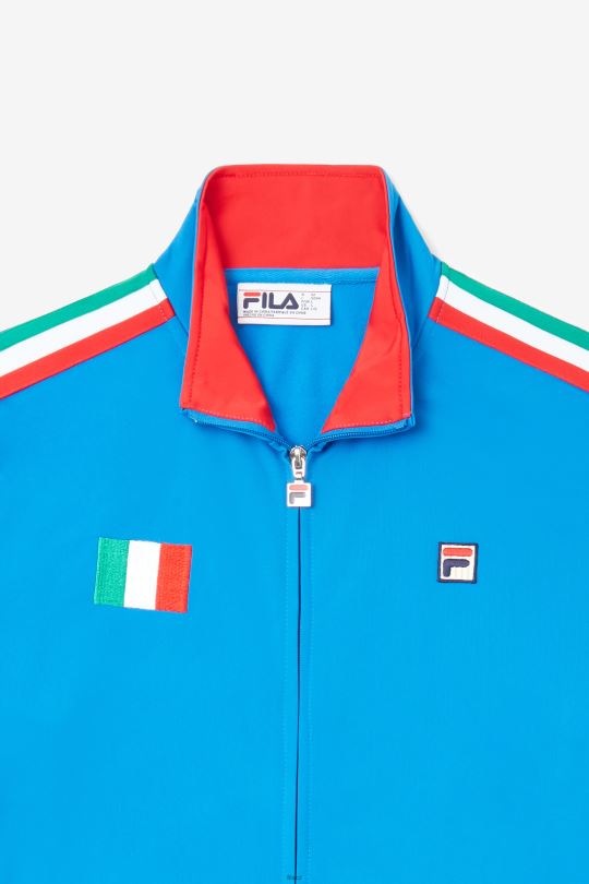 italská tepláková bunda fila modrá/červená 0668L950 modrá červená FILA