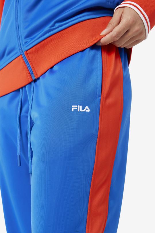 kalhoty fila blue/ohnive red cuba 0668L916 modrá/ohnivá červená FILA