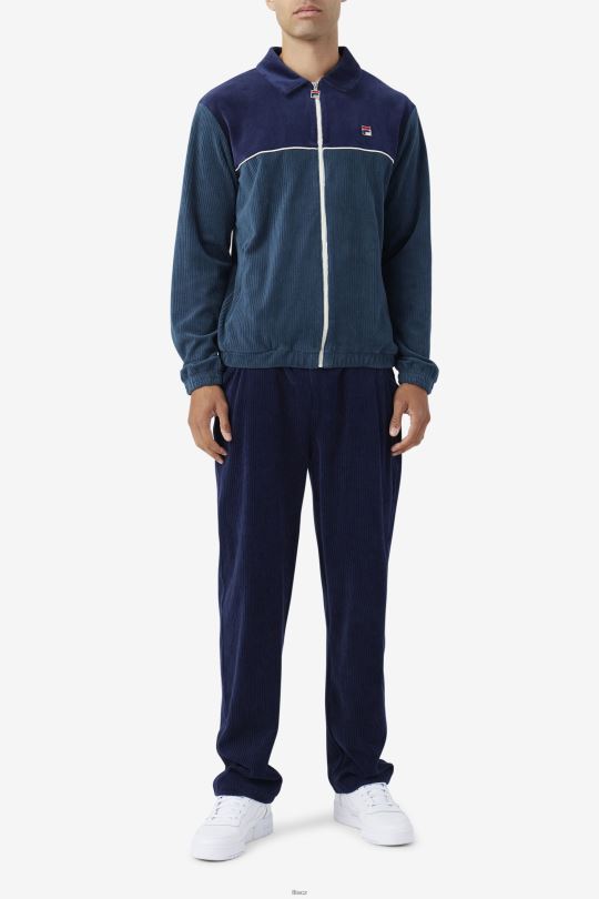 pryor velurové kalhoty navy fila 0668L941 námořnictvo FILA