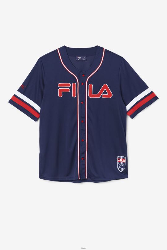 2pac baseballový dres fila námořnická/červená/bílá 0668L212 námořnická/červená/bílá FILA