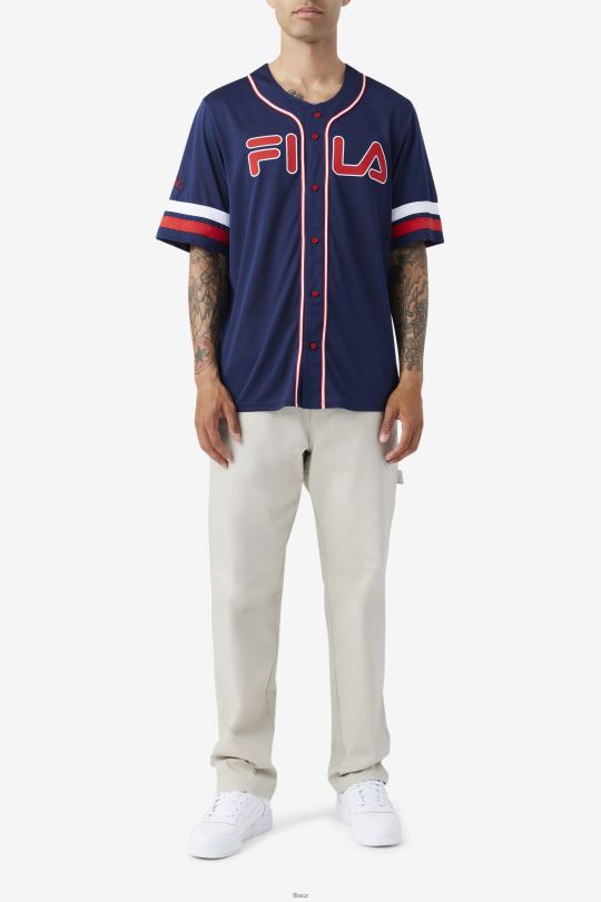 2pac baseballový dres fila námořnická/červená/bílá 0668L212 námořnická/červená/bílá FILA