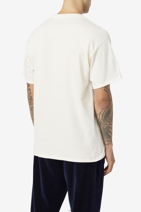 Fila gardenia/navy/červené originální fitness tričko 0668L352 gardénie/námořnická/červená FILA