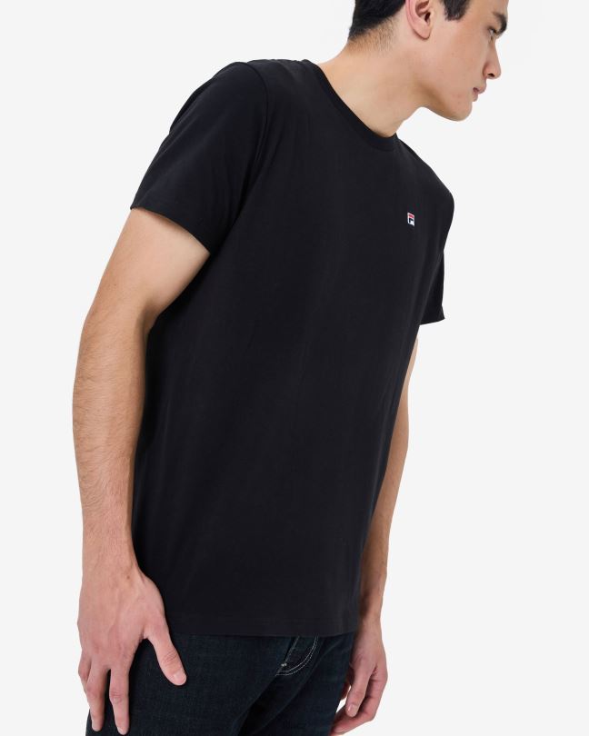 Fila pánské dědictví odznak 2.0 tričko černé 0668L2581 Černá FILA