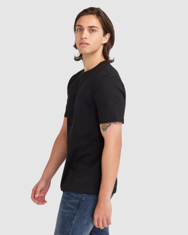 Fila pánské tričko ravi černé 0668L2347 Černá FILA