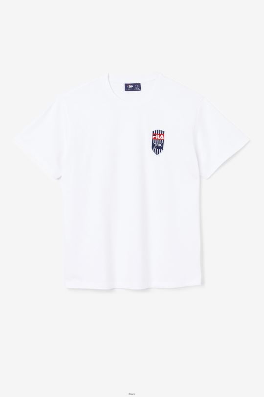 bílé 2pac patch tričko fila 0668L216 bílý FILA