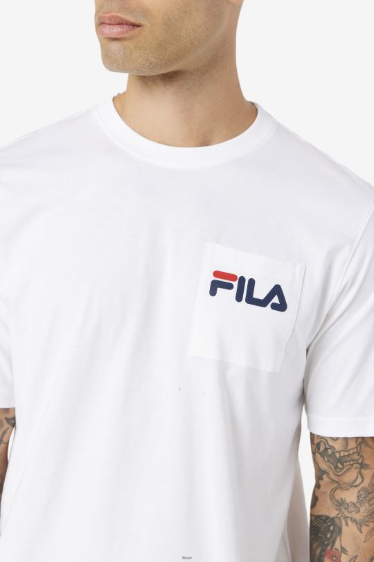 bílé curtis kapesní tričko fila 0668L396 bílý FILA