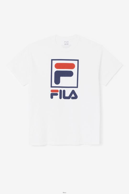 bílé/námořnické/červené skládané tričko fila 0668L303 bílá/námořnická/červená FILA