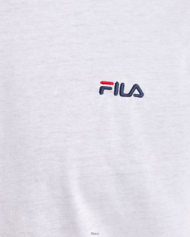 bílé pánské basic l/s tričko fila 0668L2550 bílý FILA