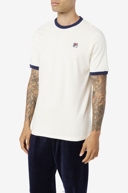 bílé/peacoat fila marconi ringer triko 0668L237 bílý/páv FILA