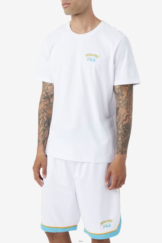 bílé poloprofi měsíční tričko fila 0668L300 bílý FILA
