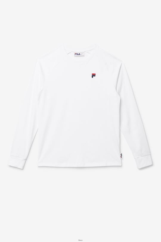 bílé tričko Flynn s dlouhým rukávem fila 0668L288 bílý FILA