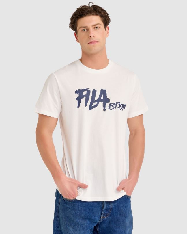 bílé tričko fila Lewis 0668L2314 bílý FILA