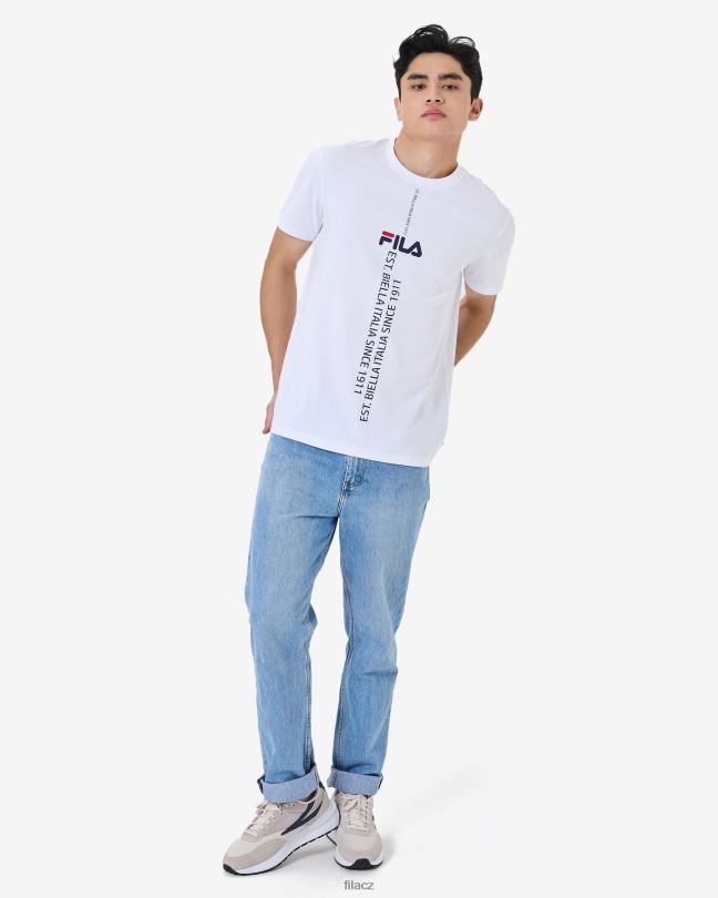 bílé tričko fila gunnar 0668L2575 bílý FILA