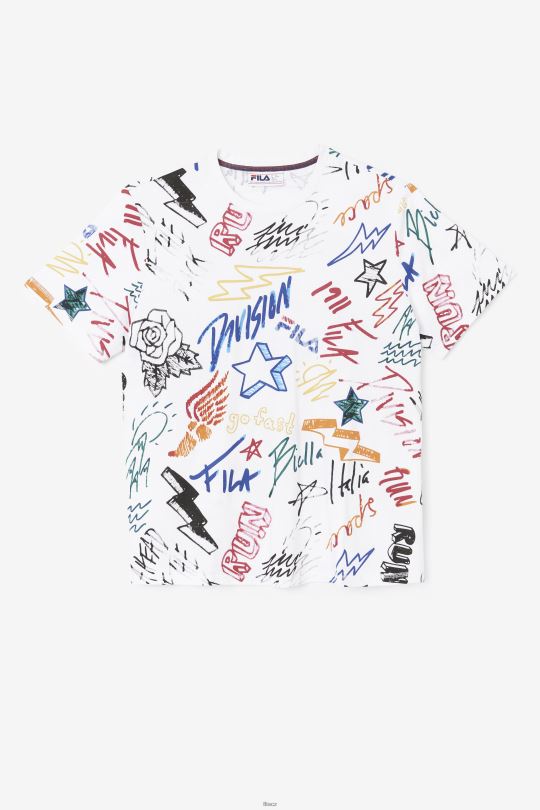 bílé tričko fila hiransh 0668L309 bílý FILA
