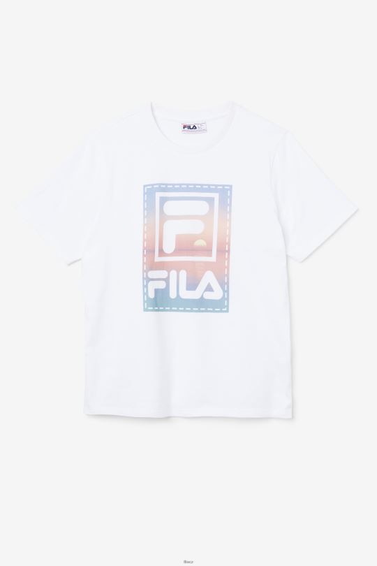 bílé tričko s fila spieten 0668L357 bílý FILA
