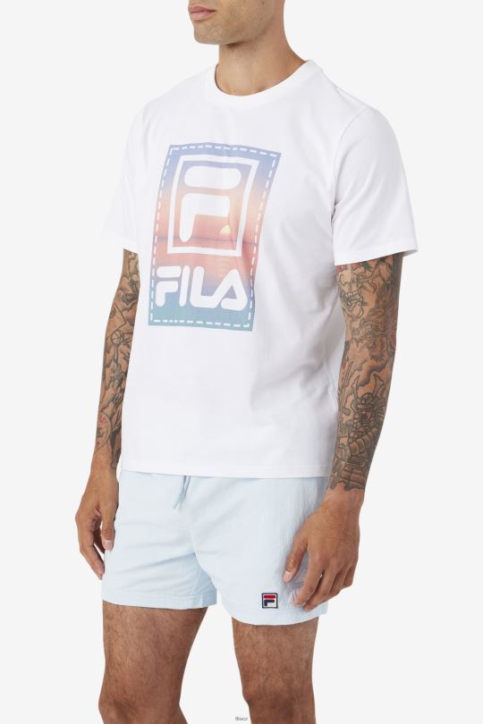 bílé tričko s fila spieten 0668L357 bílý FILA