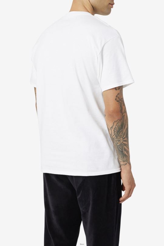 bílo/černo/červené fila originální fitness tričko 0668L351 bílá/černá/červená FILA