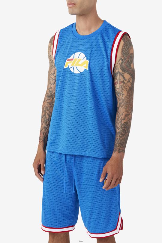 basketbalový dres fila modrý/bílý/červený/zlatý 0668L220 modrá/bílá/červená/zlatá FILA