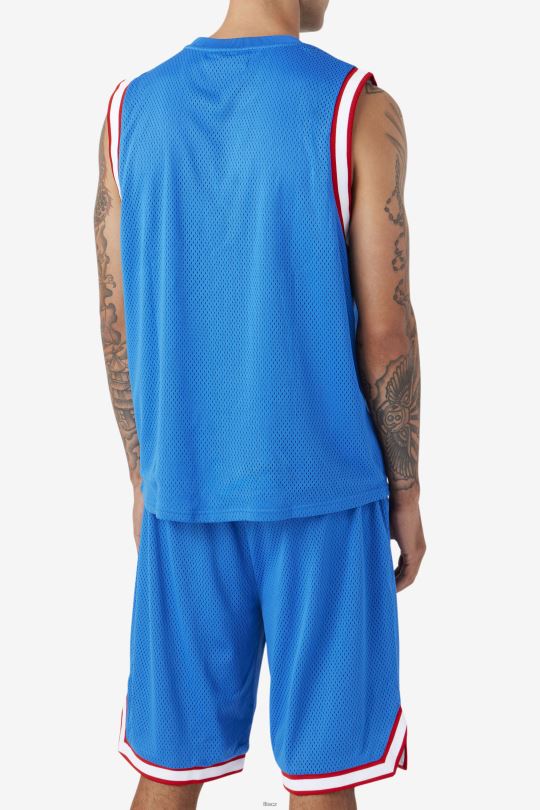 basketbalový dres fila modrý/bílý/červený/zlatý 0668L220 modrá/bílá/červená/zlatá FILA