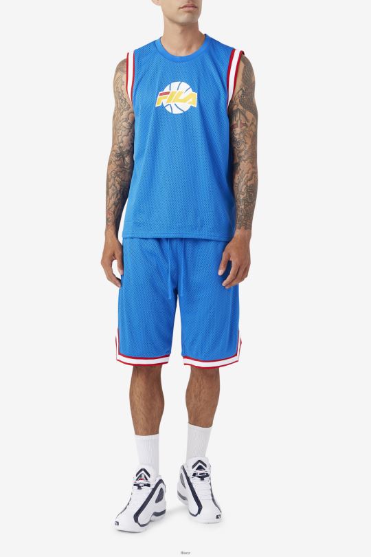 basketbalový dres fila modrý/bílý/červený/zlatý 0668L220 modrá/bílá/červená/zlatá FILA
