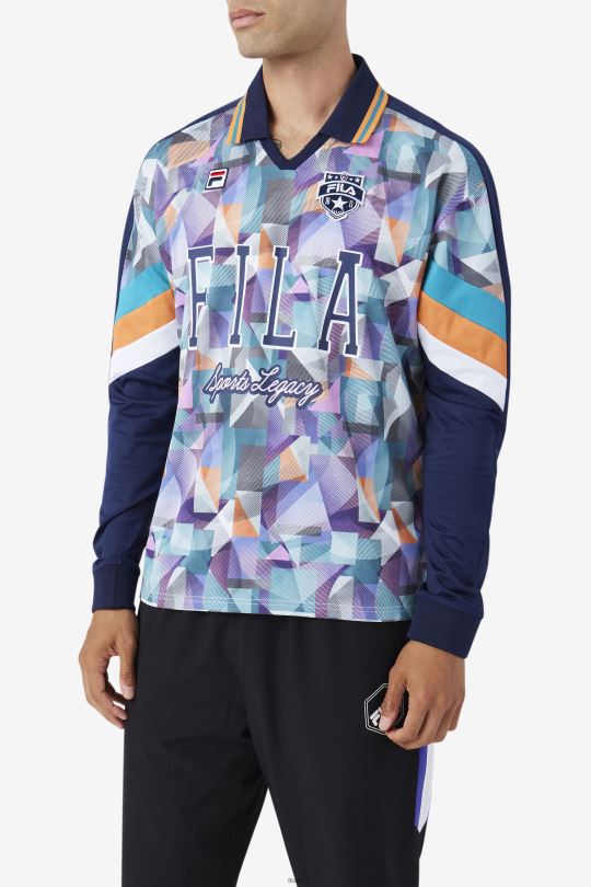 brankářský dres kay fila námořnická/modrá/mandarinková/bílá 0668L404 námořnická/modrá/mandarinková/bílá FILA