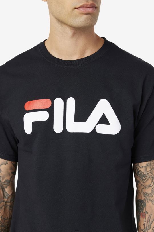 černé/bílé/červené pánské tričko s logem fila 0668L267 černá/bílá/červená FILA