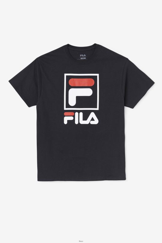 černé/bílé/červené skládané tričko fila 0668L304 černá/bílá/červená FILA